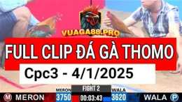 ảnh chụp màn hình full clip đá gà thomo cpc3 hôm nay