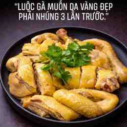 bí quyết luộc gà da giòn