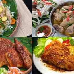 các món chế biến từ thịt gà đã luộc