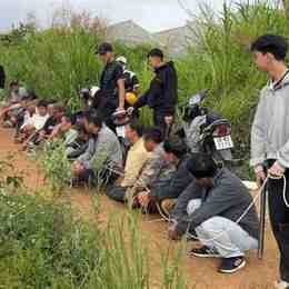 cong an bat da ga o tien giang