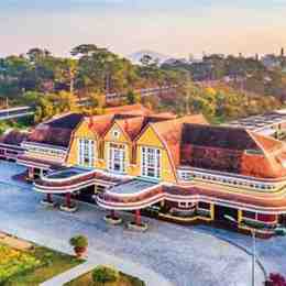 ga đà lạt chụp hình