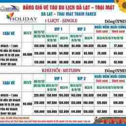 giá vé ga đà lạt 2021
