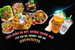 giao diện app chân gà sả tắc - bún đậu mắm tôm trump đen