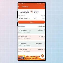 giao diện app đặt vé tàu ga đà lạt
