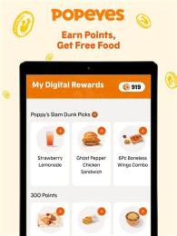 giao diện app gà popeyes đà nẵng