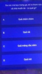 giao diện app giải câu đố da cóc mà bọc trứng gà