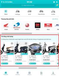 giao diện app xe tay ga cũ đà nẵng