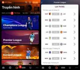 giao diện app xem bóng đá gà