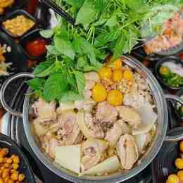 góc đà lạt - lẩu gà lá é
