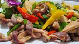 hướng dẫn sử dụng dạ dày xào nấm đùi gà