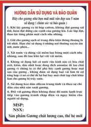 hướng dẫn sử dụng da ga 8/5