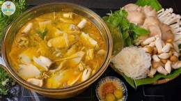 hướng dẫn sử dụng lẩu gà đá lá quế thu trinh