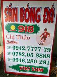 hướng dẫn sử dụng sân bóng đá mini 918 - đối diện nhà ga t3