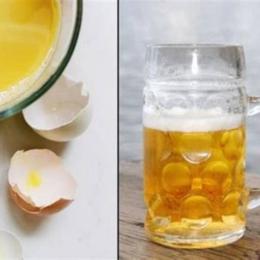 làm trắng da bằng bia và trứng gà