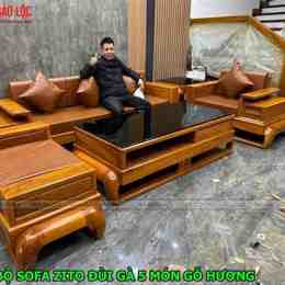 sofa đùi gà gỗ hương đá