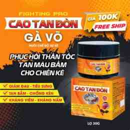 thuốc trị tan cho gà đá